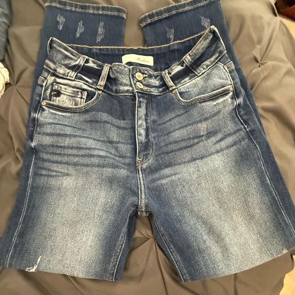 KanCan Distressed Dark Blue Jeans NWOT - Picture 1 of 8